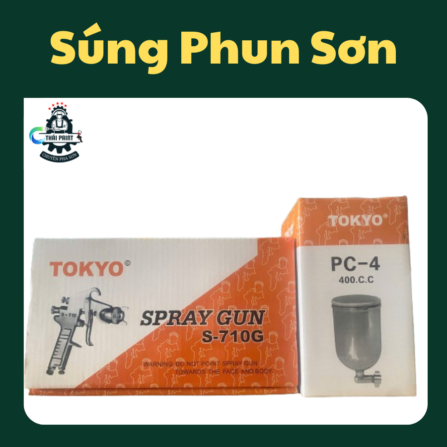 Súng phun sơn S710 Tokyo - cốc 400cc