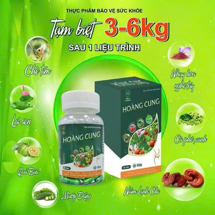 [CHÍNH HÃNG] Giảm cân Hoàng Cung Slim Natural Hộp 30 Viên