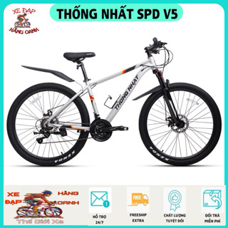 Xe đạp thể thao Thống Nhất SPD V5 27,5inch (Phụ Kiện:Lục Giác+Dầu xích+Bơm+Khóa dây+Chuông+Giá đỡ+Bình nước+Chắn bùn)