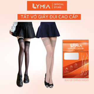 Tất Vớ Giấy Nữ Đùi Dài Trên Qua Gối LYMIA Trơn Mỏng Dai Che Khuyết Điểm Thời Trang QT38