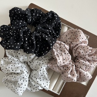 Dây buộc tóc nữ srunchies với hoạ tiết chấm bi đơn giản, dể thương