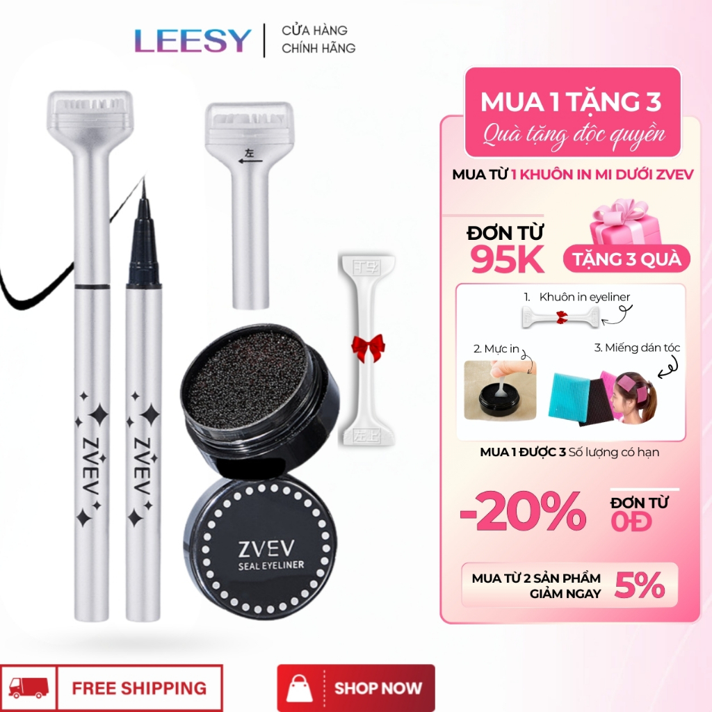 Bút kẻ mi dưới ZVEV & Khuôn kẻ mắt eyeliner Khuôn in tự nhiên, mực in sắc nét chống nước lâu trôi