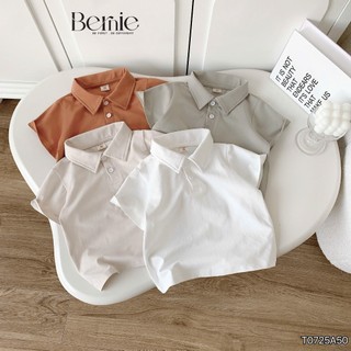  Áo polo cộc tay bé trai Bernie 4 màu Hàn Quốc xịn xò - Áo bé trai có cổ 9-26kg - T0725A50 