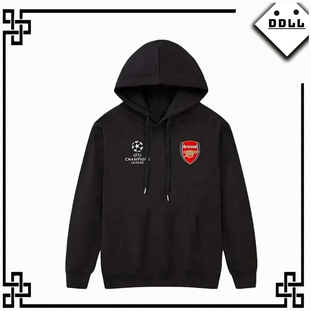 Áo Hoodie/ Sweater Arsenal pháo thủ full size đá bóng form rộng in logo vải nỉ bông - Áo khoác nỉ có