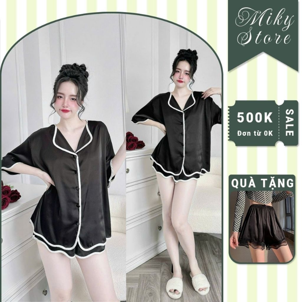 Đồ Ngủ Pijama Bigsize MIKY, Đồ Ngủ Bigsize lụa Latin cao cấp mềm mại xinh xắn < 70KG M122 G | BigBuy360 - bigbuy360.vn