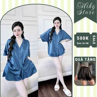 Đồ Ngủ Pijama Bigsize MIKY, Đồ Ngủ Bigsize lụa Latin cao cấp mềm mại xinh xắn  canh doi dui 1 < 80KG