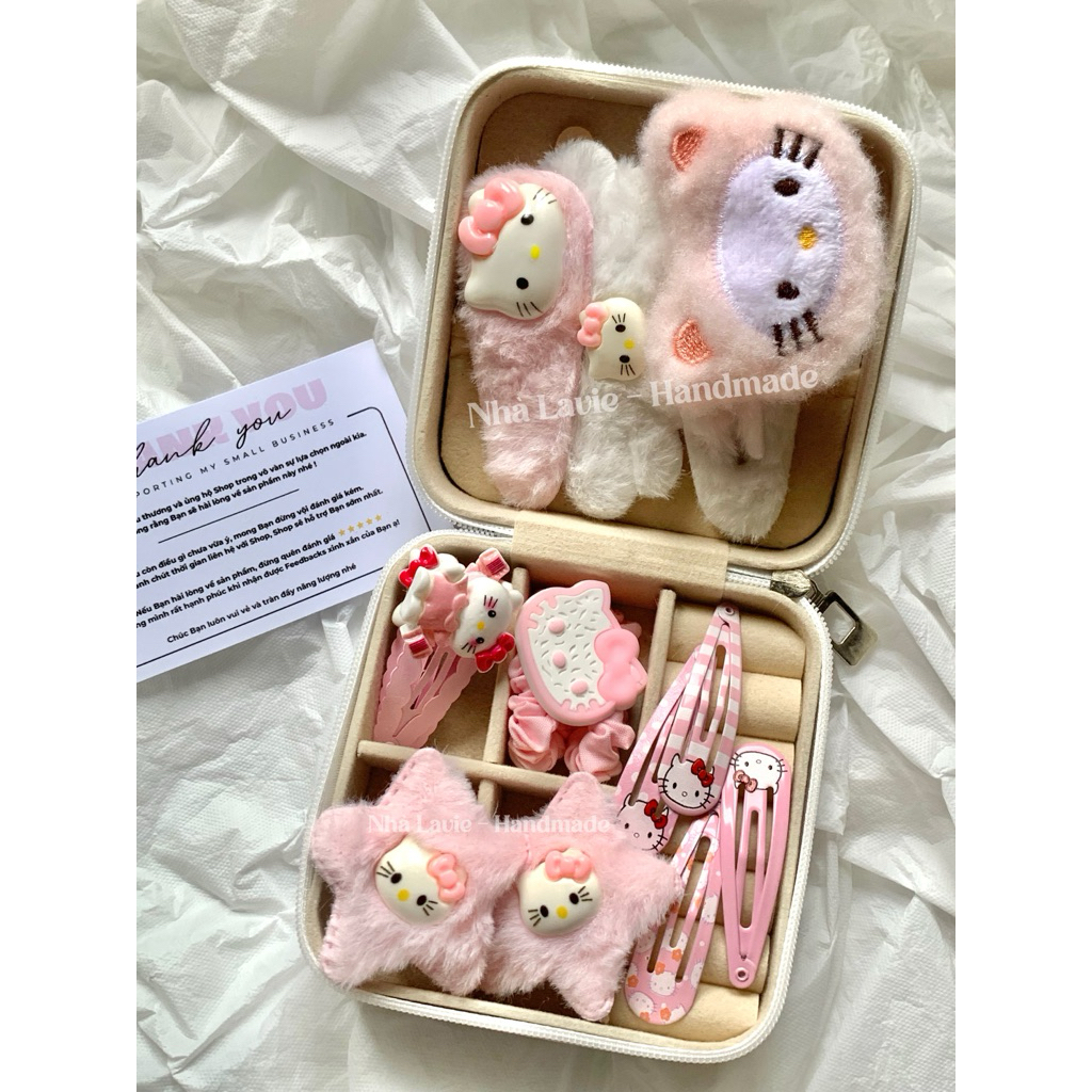 Set 15 Kẹp Tóc Hello Kitty, Quà Tặng Người Yêu - Bạn Bè Ngày Sinh Nhật Kỉ Niệm Tình Yêu, Quà Tặng 20/10, Quà 8/3