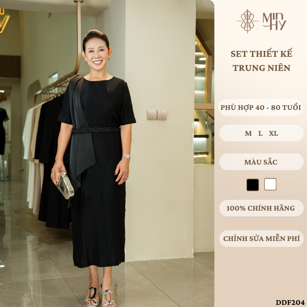 Đầm Trung Niên Thiết Kế Sang Trọng MinHy Dáng Rộng Có Bigsize By NTK Hạnh Bùi - [DDF204]