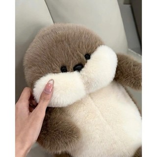 Gấu Bông Rái Cá Raisca Nâu Dáng Đứng Mũm Mĩm 3 Size - Thú Nhồi Bông Hải Cẩu Hottrend Quà Tặng Cao Cấp Gấu Bông City