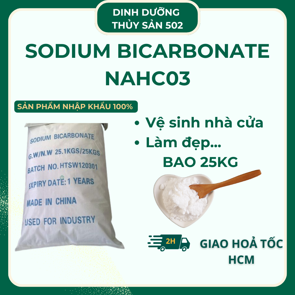 Baking soda - SODIUM BICARBONATE - NaHC03 , Bao 25kg