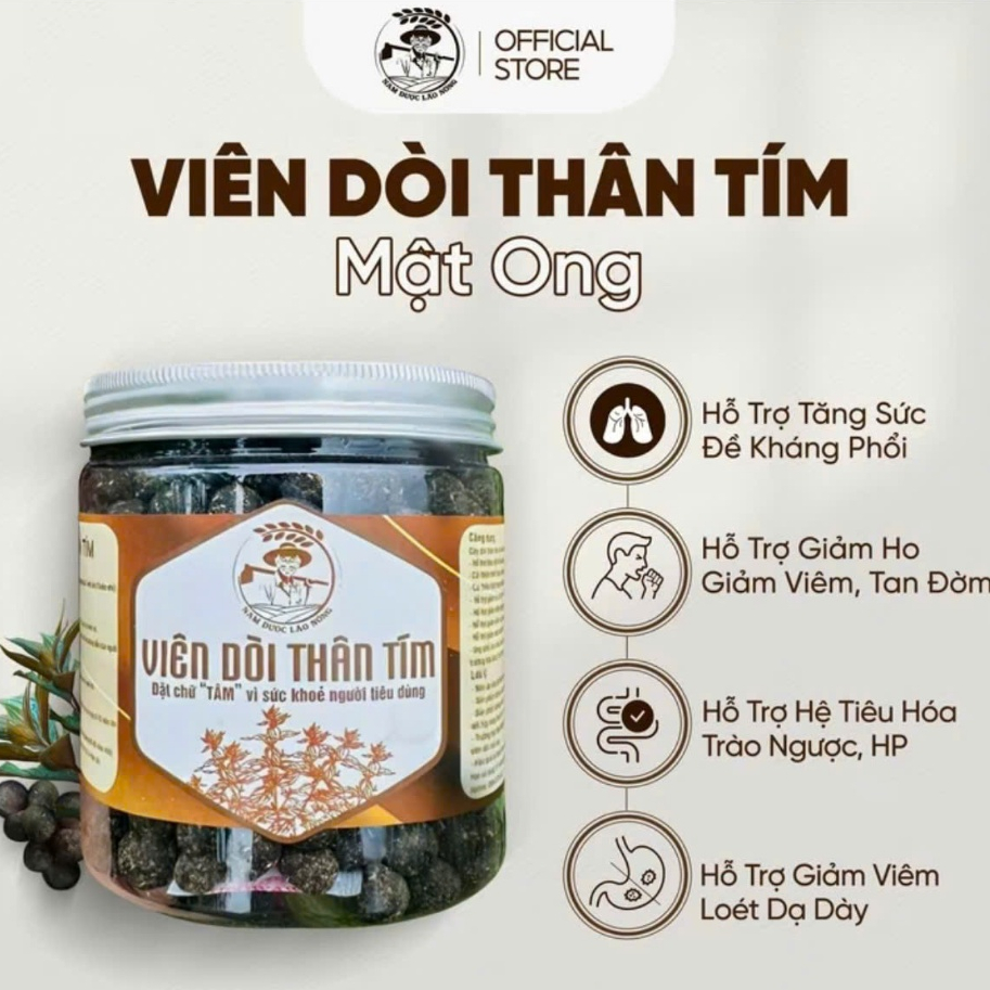 DÒI THÂN TÍM MẬT ONG - CÂY DÒI THÂN TÍM - NAM DƯỢC LÃO NÔNG