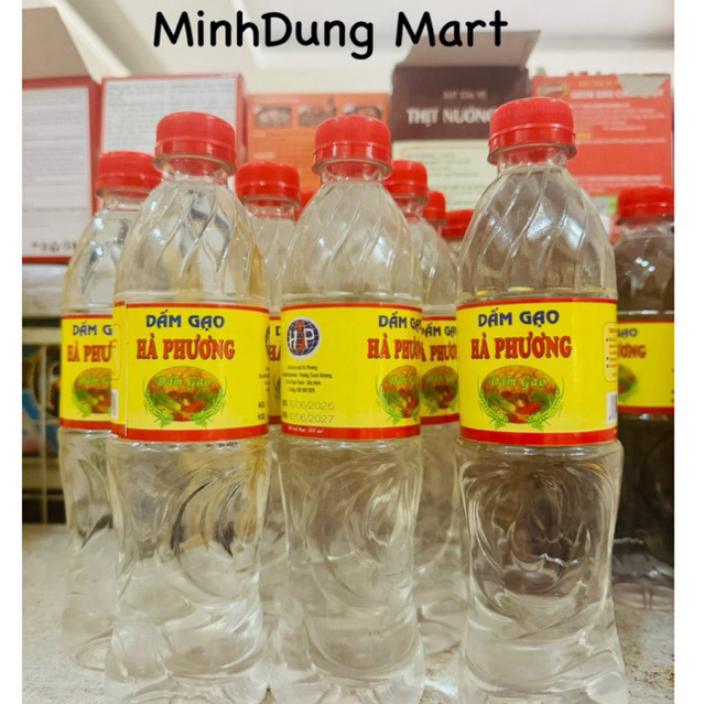 Combo Dấm gạo dấm trắng Hà Phương chai 500ml
