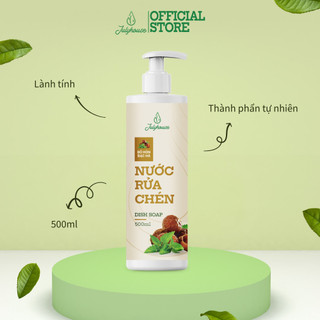  Nước rửa chén hữu cơ Bồ Hòn JULYHOUSE 500ml tinh dầu thiên nhiên Bạc Hà khử mùi tanh 