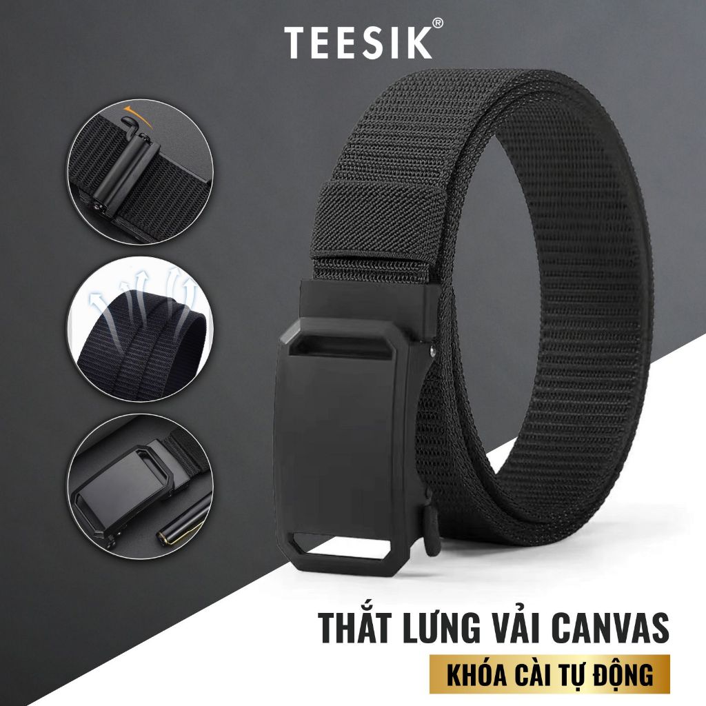 Thắt lưng nam đẹp 2025 TEE SIK dây nịt nam cao cấp khoá tự động cho nam thiết kế độc đáo DN01