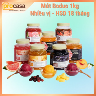 Mứt Boduo - 1kg (dâu tằm - bưởi hồng - việt quất - long nhãn - thơm dứa - hoa hồng - hoa nhài - đào nhài - chanh leo)