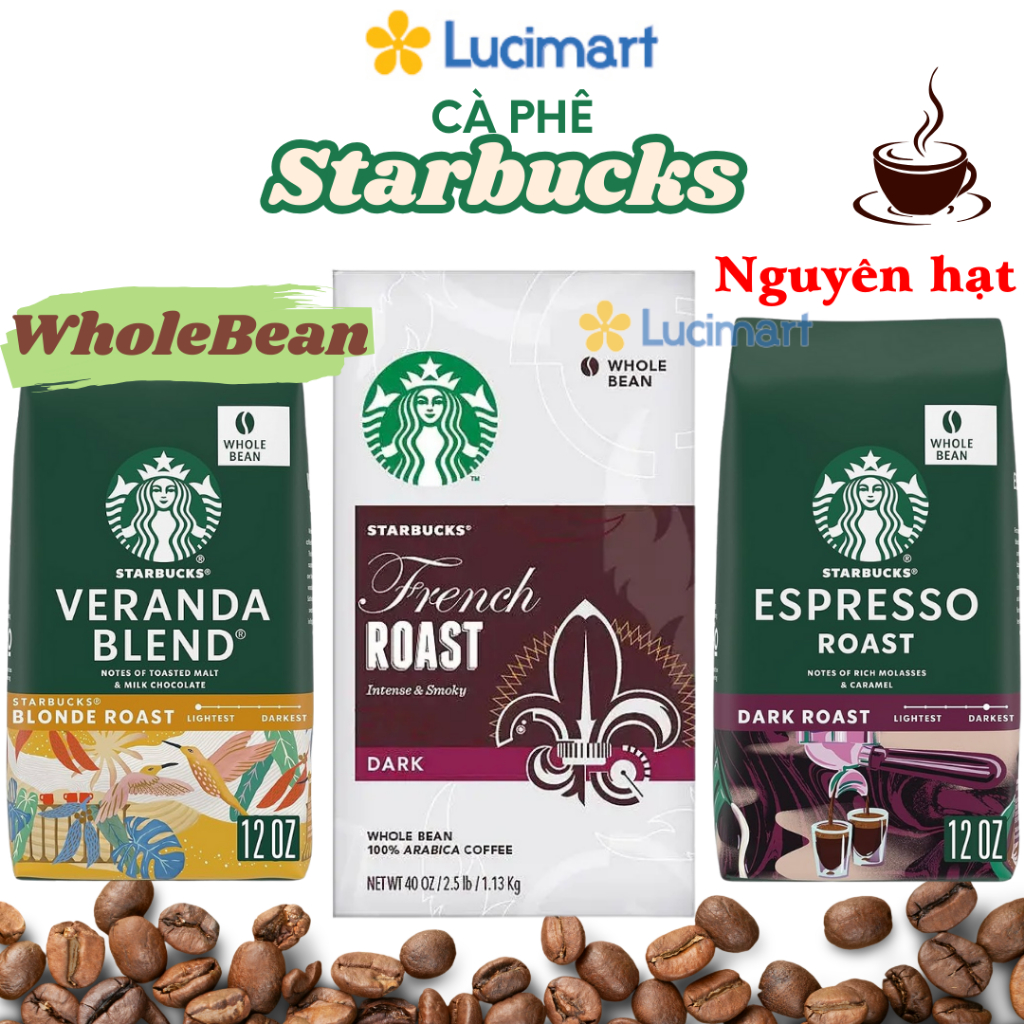 Cà phê nguyên hạt Starbucks 100% Arabica Coffee [Hàng Mỹ]