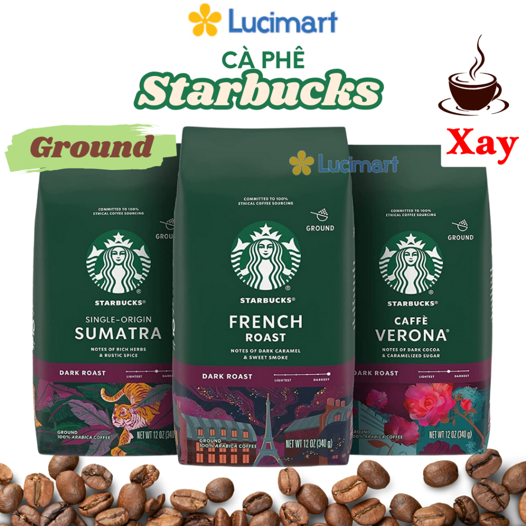 Cà phê Starbucks rang xay sẵn 100% Arabica [Hàng Mỹ]
