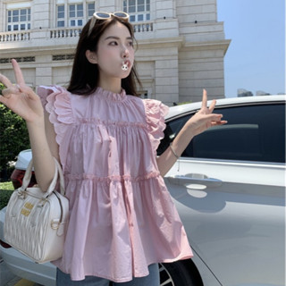 Áo babydoll nữ cánh tiên cổ bèo xếp li tầng, áo babydoll bánh bèo cho nữ, phong cách Vintage Hàn Quốc [AK05]