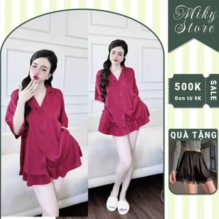  Đồ Ngủ Nữ  Tay Cánh Dơi MIKY Đồ Ngủ Bigsize lụa Latin cao cấp mềm mại xinh xắn cute< 80KG 