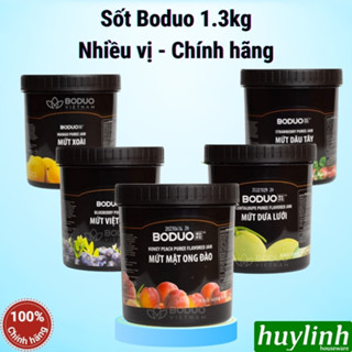 1.3kg - Mứt Sốt Boduo - Dâu Tây - Việt Quất - Xoài - Mật Ong Đào - Chuối - Dưa Lưới - Nam Việt Quất - Chính hãng