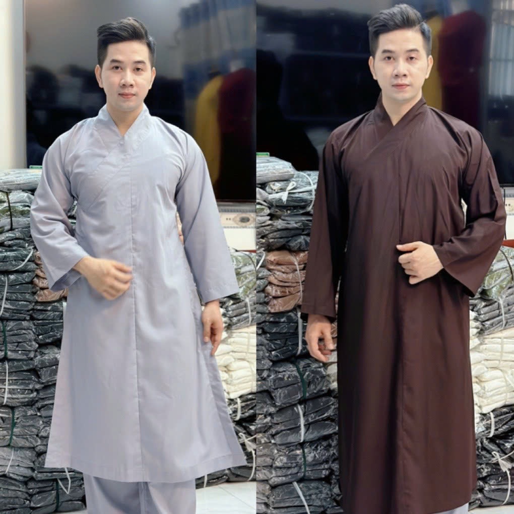 ĐỒ LAM ĐI CHÙA  ÁO TRÀNG Phật Tử  không kèm quần nam, nữ đều mặc được