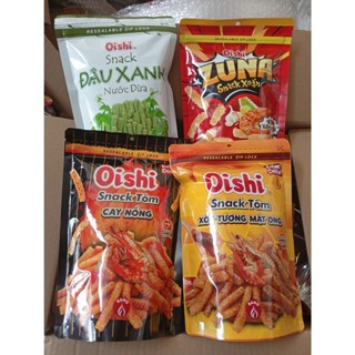  AMMY FOOD - Thùng 20 gói  nửa thùng bim bim snack oishi 65g vị đậu xanh nước dừa  tôm cay nông  tôm cay  zuna tôm bơ tỏi 