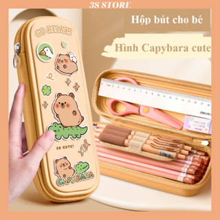 Hộp đựng bút cho bé trai bé gái tiểu học hình nổi 3D phi hành gia khủng long cho trẻ em đi học HB02