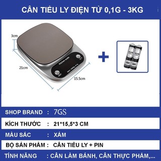 CÂN ĐIỆN TỬ ĐỂ BÀN 3KG 5KG (Kèm Pin)