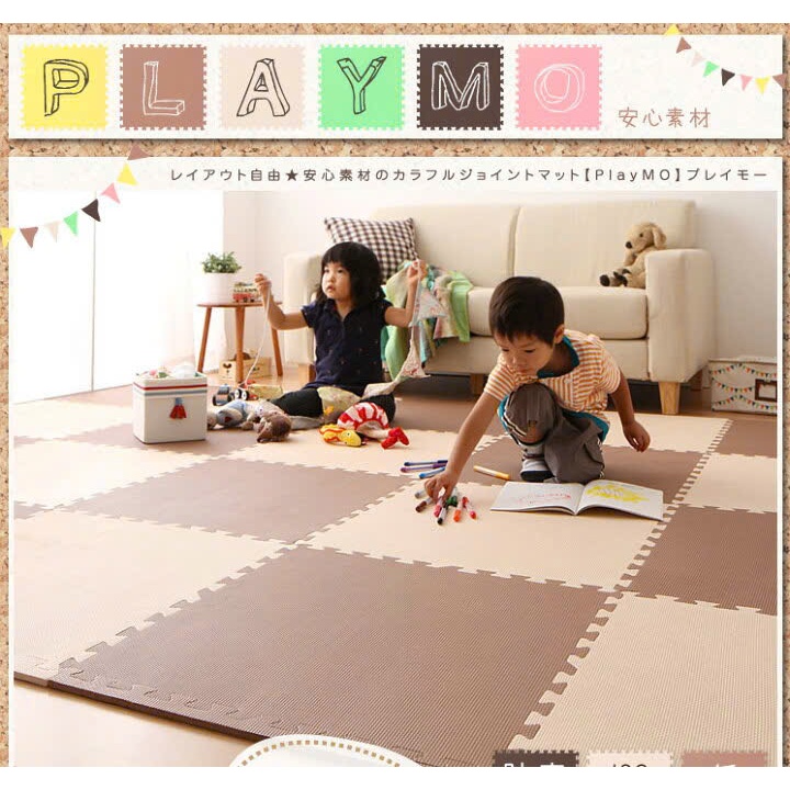 [THẢM XỐP DÀY 2CM] COMBO 10 miếng lót sàn 60x60 xuất dư Nhật ko hôi an toàn cho bé