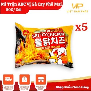    Combo 5 Gói   Mì Trộn ABC Vị Gà Cay Phô Mai 80gram | Việt Thái Phát - Hàng Indonesia Chính Hãng 