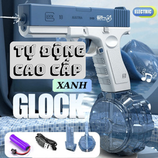  Đồ chơi Súng nước điện Glock G18 tự động có dung tích lớn và công suất cực mạnh quà tặng sinh nhật cho bé 