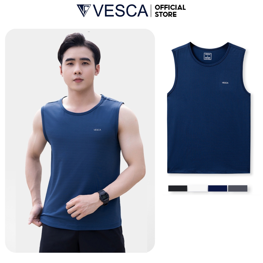 Áo Ba Lỗ Nam Công Nghệ Sát Nách Tanktop Vải Thun Thoáng Khí Siêu Mát Mẻ VESCA B2