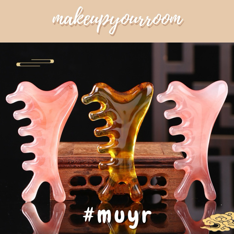 [Sẵn] LƯỢC MASSAGE Dụng cụ thon gọn mặt - Miếng Massage Guasha Thư Giản - Nâng Cơ Mặt Đa Năng - Guas