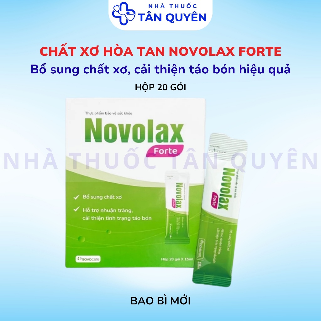 [Chính hãng] Chất xơ Novolax bổ sung chất xơ, hỗ trợ nhuận tràng, cải thiện tiêu hóa (hộp 20 gói)