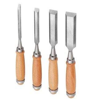 Bộ 4 Cái / Đục Tay Khắc Gỗ, Bộ Dụng Cụ Cầm Tay Chế Biến Gỗ,Tay Cầm Bằng Gỗ Dụng Cụ Chuyên Nghiệp