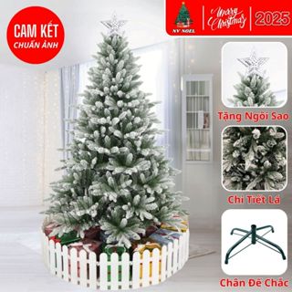  Cây Thông Noel Cao 1M5–2M4 PE 2 Loại Lá Phủ Tuyết Trang Trí Giáng Sinh Gia Đình Văn Phòng Khách Sạn 