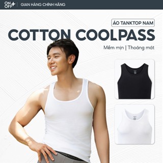 Áo ba lỗ nam tanktop coolpass Cotton tổng hợp kiểu dệt rib thoáng khí làm mát nhanh - ONOFF 18IA25A022