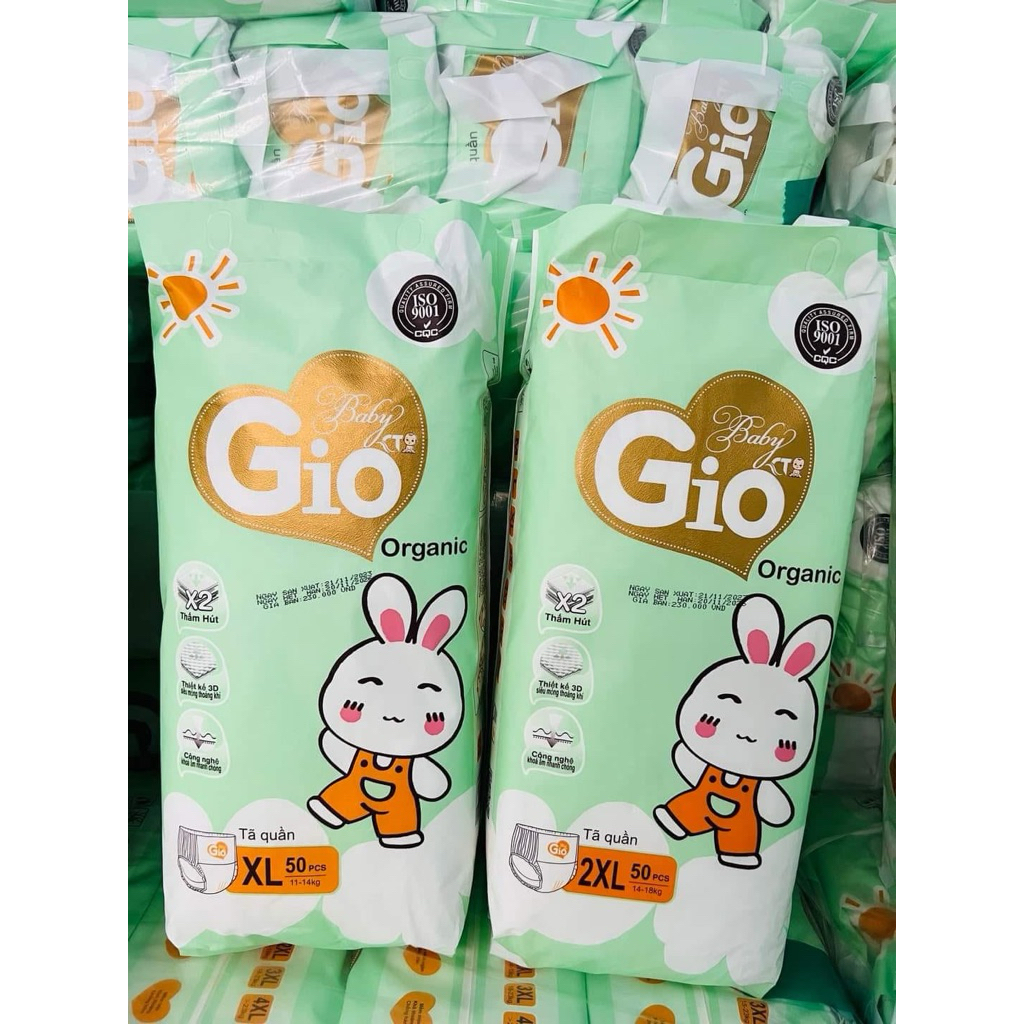 Combo 2 bịch Bỉm baby gio giá rẻ chất lượng cho bé ơi