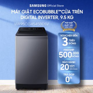 Máy giặt Samsung cửa trên Ecobubble Inverter 9.5kg WA95CG4545BDSV