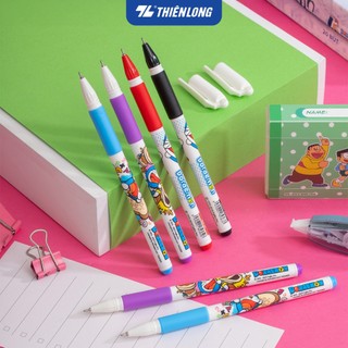 Combo Bút Gel Thiên Long Doraemon GEL-012/DO, 0.5mm, Mực màu đậm và tươi sáng, viết êm trơn, ra đều và liên tục