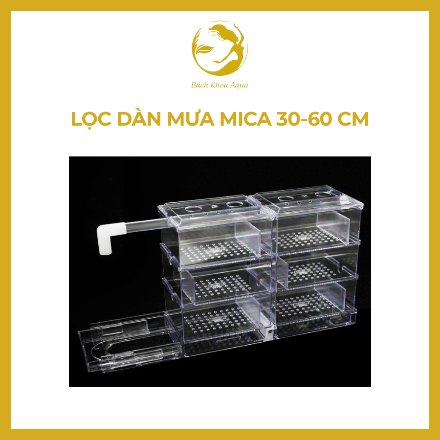 Lọc dàn mưa Mica kích thước 30cm - 60cm - Lọc dàn cho bể thủy sinh