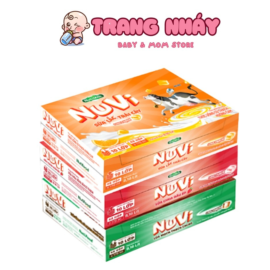 Sữa Uống NUVI SỮA THẠCH NutiFood Thùng 110ml và 180ml dành cho trẻ em từ 12 tháng tuổi