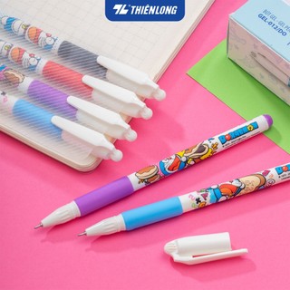 Combo Bút Gel Thiên Long Doraemon GEL-012/DO, 0.5mm, Mực màu đậm và tươi sáng, viết êm trơn, ra đều và liên tục
