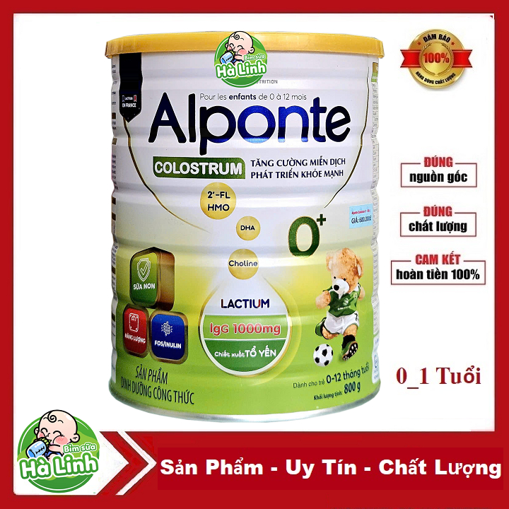Sữa Non Alponte Colostrum 0+ 800g [Date 2027]
