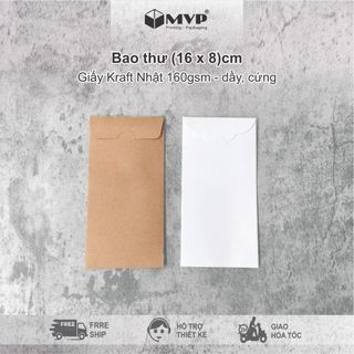 [500 cái] Bao Lì Xì Kraft trơn, Bao Lì Xì Trắng để tự trang trí