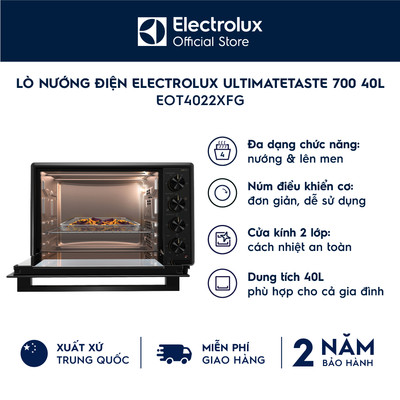 Lò nướng kết hợp chiên không dầu Electrolux UltimateTaste 700 40L - EOT4022XFG - Nướng, chiên không dầu, lên men