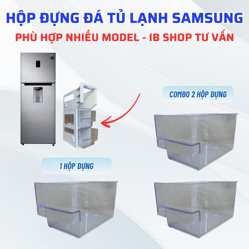 [Inbox Shop Trước Khi Đặt Hàng] Hộp Đựng Đá Tủ Lạnh SAMSUNG RT35K5982BS/SV, RT38K5982BS/SV Dùng Chun