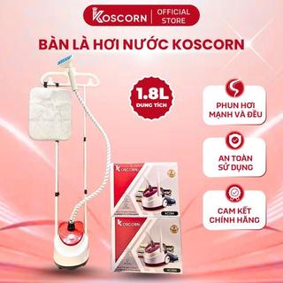Koscorn Bàn Là Ủi Hơi Nước Đứng KC004 Công Suất Cao 1.8L Phun Hơi Mạnh Đều An Toàn Sử Dụng Tiện Lợi Có Giá Treo Đồ