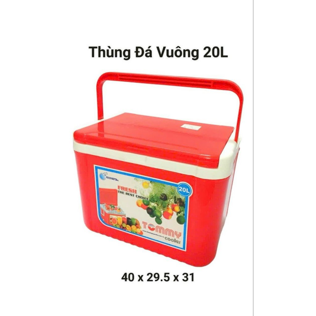 Thùng đá vuông Tommy, thùng đá giữ nhiệt 12lit, 16lit, 20lit, 25lit, 35lit, 55lit