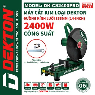  Máy Cắt Sắt Để Bàn Dùng Đá 355MM   Dekton DK-CS2400PRO   2400W   11.2KG THÂN MÁY 